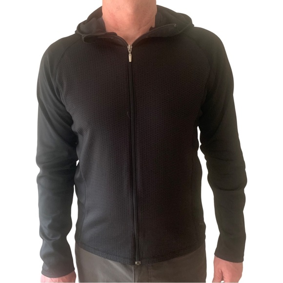 COLUMBIA Titanium Full Zip Black Hooded Jacket Stretch Athletic Size Large - Picture 6 of 16